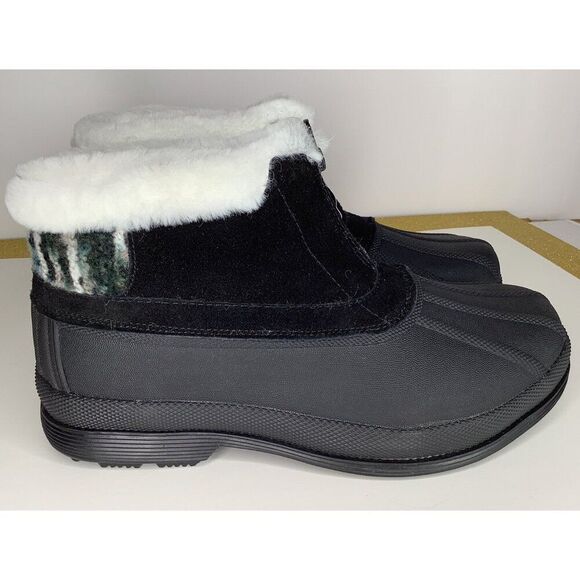 Propet Lumi Women's 11W Ankle zip  black/white Duck Snow Boots - Picture 1 of 5